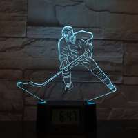 Promotional Gift  7/16 Color Changing Personalized  Basketball Ice Hockey  Design 3D LED USB Battery Powered Home Decor Lamp