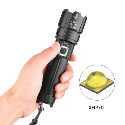 New 1500lm Long Range Led XHP70.2 Flashlight 18650 Rechargeable Powerful USB Zoomable Led XHP70 Flashlight