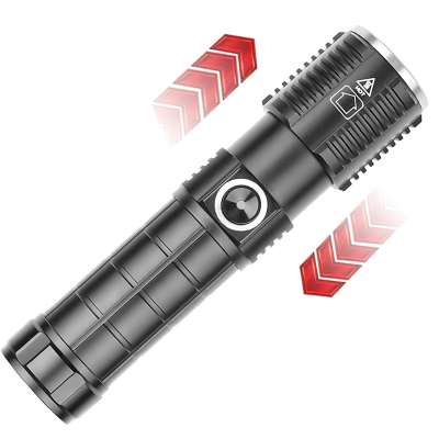 Press Switch 5 Modes Telescopic Zoomable XHP50.2 Super Bright Flashlight Waterproof Zoom 26650/18650 battery Led torch