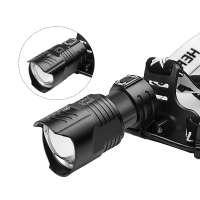 High Power XHP90 Headlamp USB Rechargeable Super Bright LED Head Lamp 10000 Lumens Headlight 3 Lighting Modes Adjustable Focus