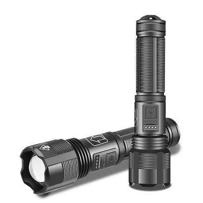 New Arrival Rechargeable zoomable 5000 lumens XHP50.2 Led Torch tactical flashlight, XHP50 LED, suitable for hiking hunting