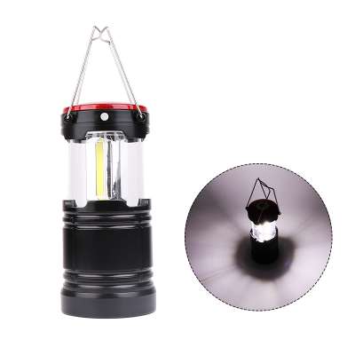 New Product Outdoor Emergency Light Magnet Portable Foldable Hook COB LED Camping Lantern With Dry Battery